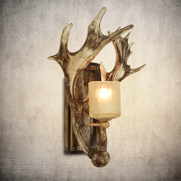 

Northern Europe A Living Room Wall Lamp Industry Wind Antler Lamp Illuminations Bedroom Aisle Continuous System To Fake