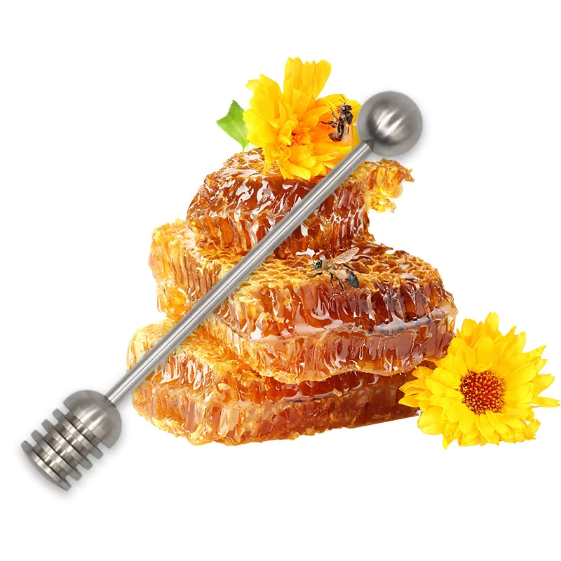 

2 шт. Нержавеющая сталь прямая ручка металлический ковш Мёд палка Инструменты для пчеловодства кухонные принадлежности для готовки пчелов...