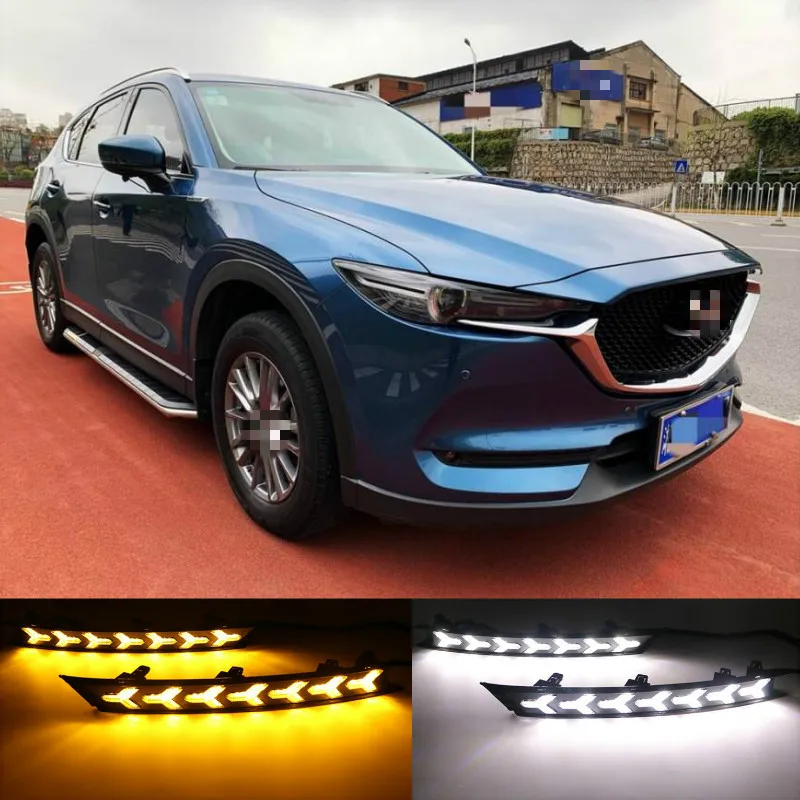 Светодиодные дневные ходовые огсветильник для Mazda CX-5 CX5 2017 2018 2019 2 шт. | Автомобили