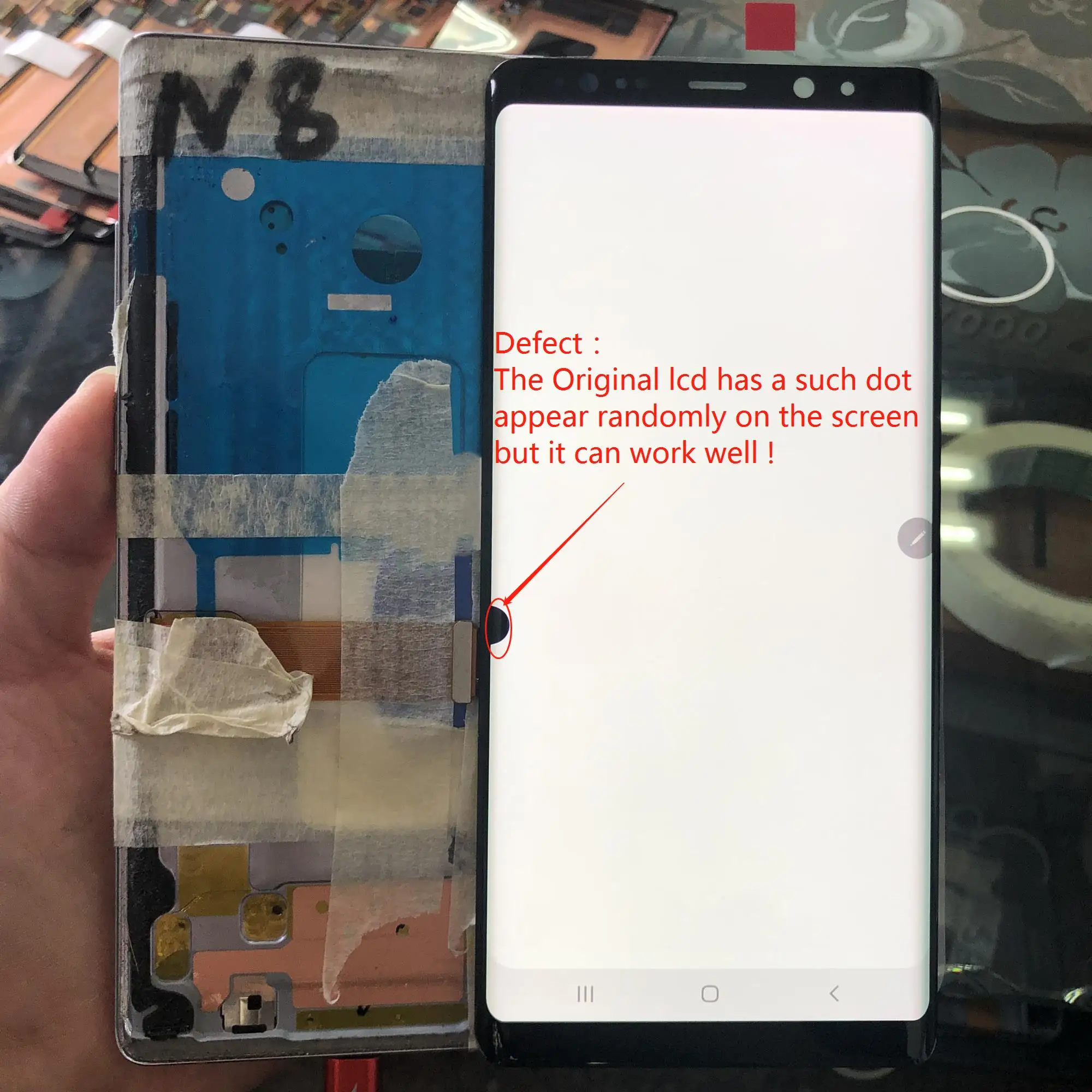 Оригинальный Amoled для Samsung Galaxy Note8 Note 8 N9500 N950FD зеркальный дефектный ЖК дисплей