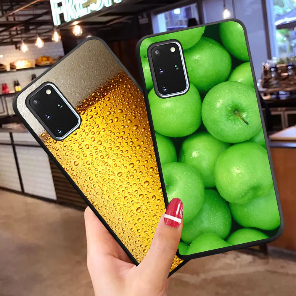 Чехол для телефона с шоколадным печеньем фри пивом бургером Samsung GALAXY A51 A71 S20FE S10 S8 S9