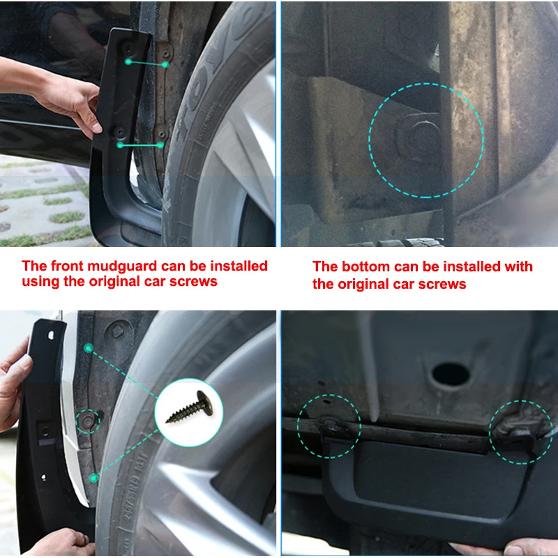 

4pcs Car Mud Flaps For VW Jetta MK6 A6 2014 2016 Front Rear Fender Mudguards Mudflaps Splash Guard Auto Accessories 2012-2018