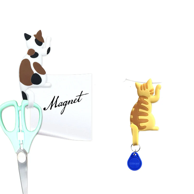 1 шт. магнит на холодильник с мультяшным котом крюк наклейка держатель для