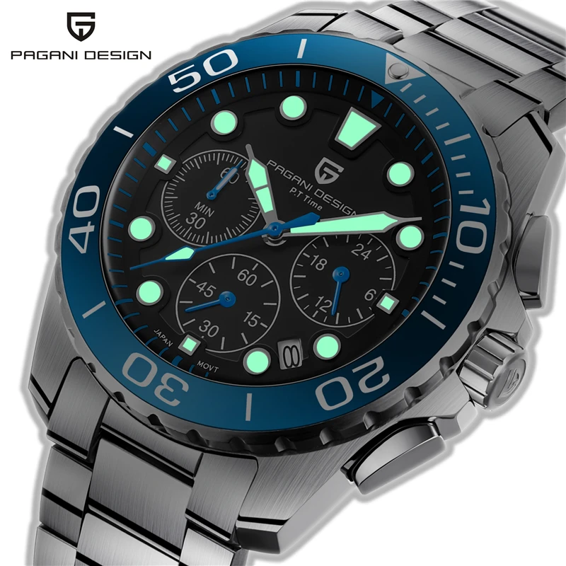 PAGANI дизайнерский бренд из нержавеющей стали кварцевые мужские часы деловые