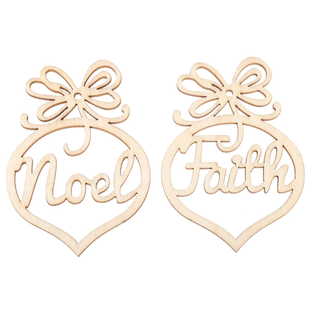 Набор из 6 деревянных МДФ Faith Noel Hope Love Joy метки рождественские украшения | Дом и сад
