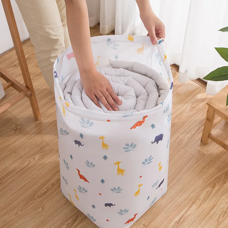 

Large Printed Waterproof Winter Clothing Quilt Storage Bag Fashion Home Wardrobe Dustproof Debris Recyclable Storage Drawstring
