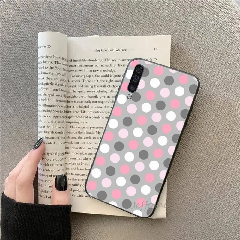 

Black White Polka Dot Phone Case For Samsung galaxy S note 7 8 9 10 20 fe edge A 6 10 20 30 50 51 70 lite plus Soft Silicone