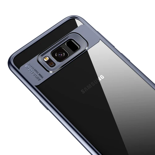 Для samsung Galaxy S8+ чехол ROCK полный защитный тонкий ТПУ и акриловый прозрачный чехол на заднюю панель для samsung S8 Plus чехол - Цвет: Blue