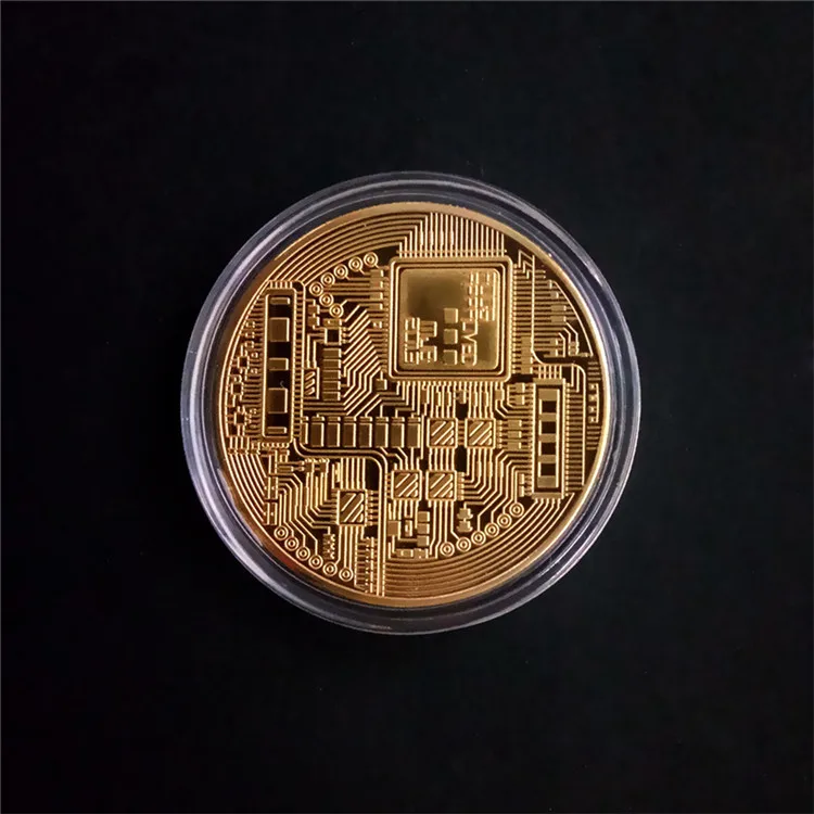 Позолоченная монета Биткоин коллекционный подарок Casascius Bit монета художественная коллекция физическая Золотая памятная монета