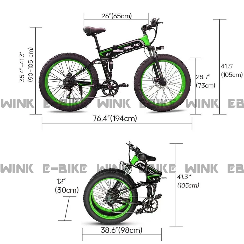 Электрический велосипед 1000 Вт электровелосипед с аккумулятором 48 в 10 Ач снежные