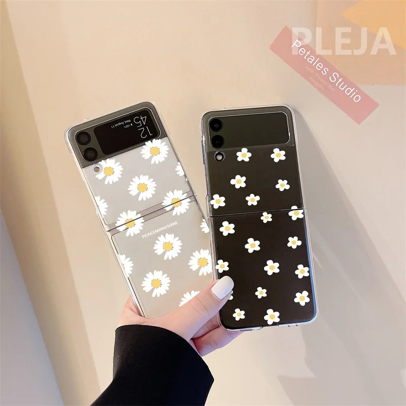 Модный милый чехол для телефона с маргариткой и цветком Samsung Galaxy Z флип-чехол 4 3