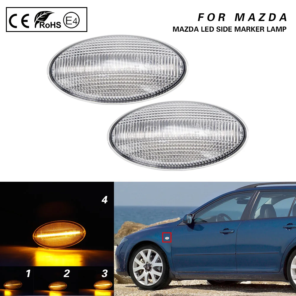 2 шт для Mazda 3 5 6 Mazda2 Mazda3 MPV Субару Outback Mk2 BT 50 Динамический светодиодный боковой