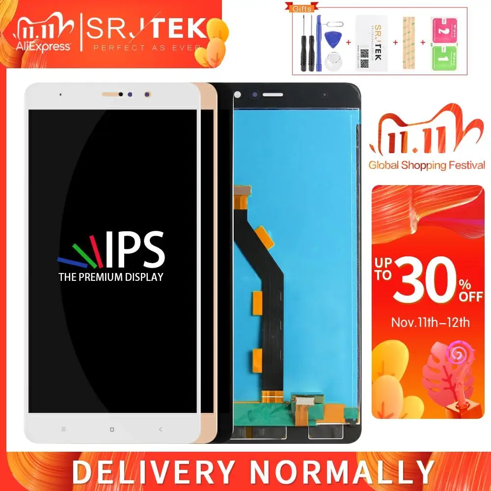 Srjtek для XIAOMI Mi5s Plus LCD Mi 5S дисплей матричный сенсорный экран дигитайзер полная