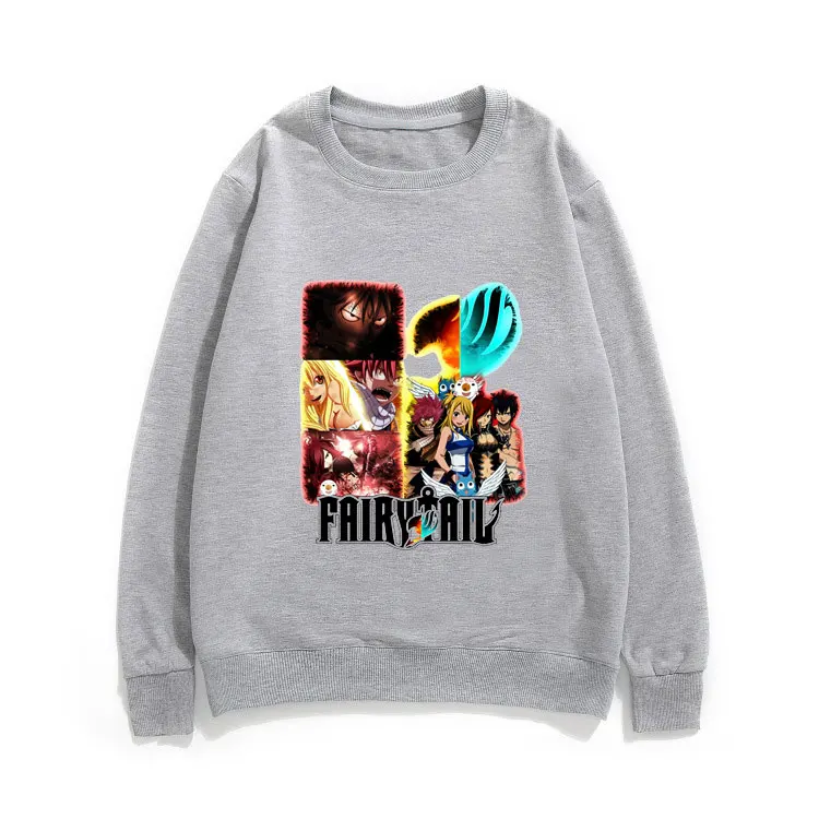 

Japan Anime FAIRY TAIL Printing Sweatshirt Men Women Casual Loose Pullover Unisex Fashion Brand Streetwear EU Size Sportswear