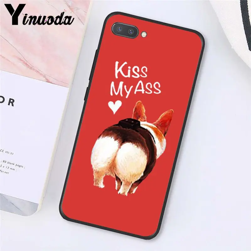 A8 Yinuoda сексуальный мультяшный собачий задник супер милый корги чехол для телефона для huawei Honor 8X9 10 20 Lite Honor 7A 7C Honor10i View 20 - Цвет: A8