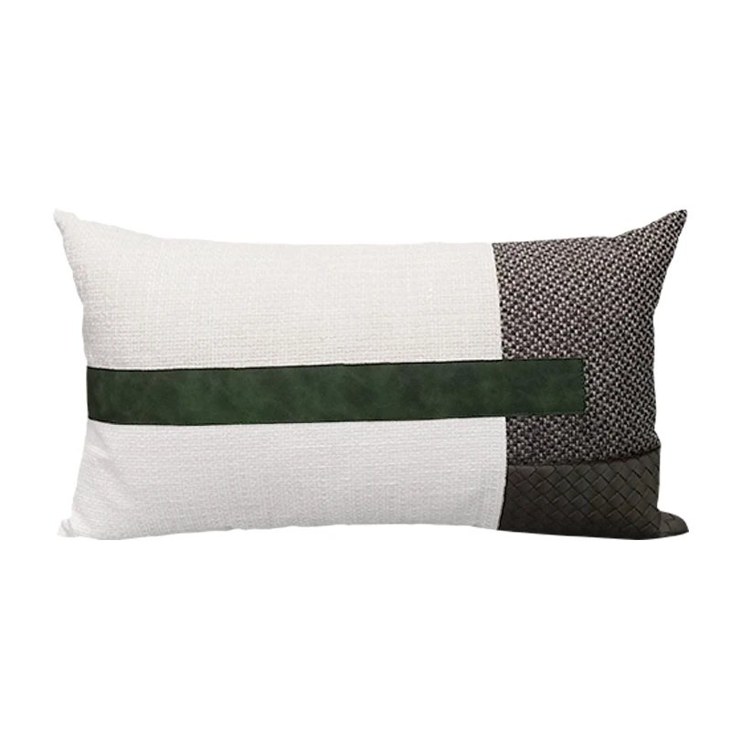 Современный Кожаный Диван талии подушка с сердечником модель гостиная комната