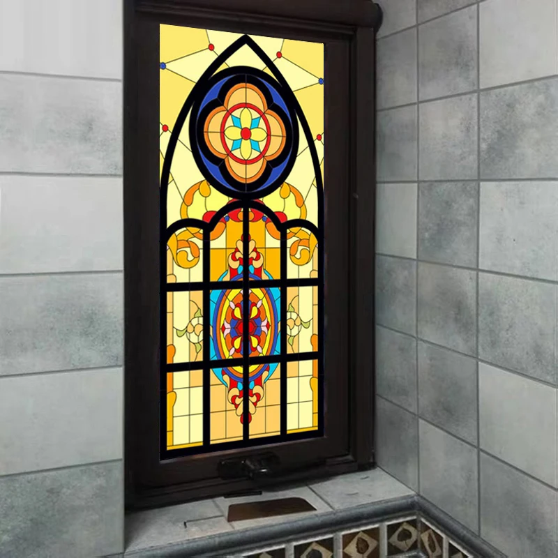 Стеклянные оконные пленки размером на заказ дверные наклейки самоклеящиеся или