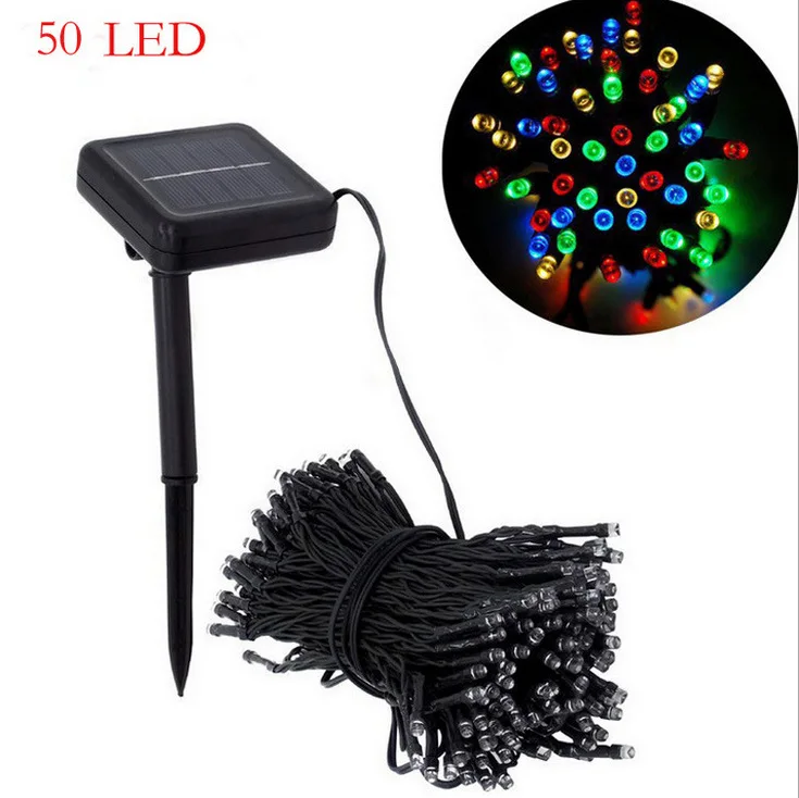 

50 LED Solar Christmas Light String LED Holiday Light Indoor Garden Lantern Light String