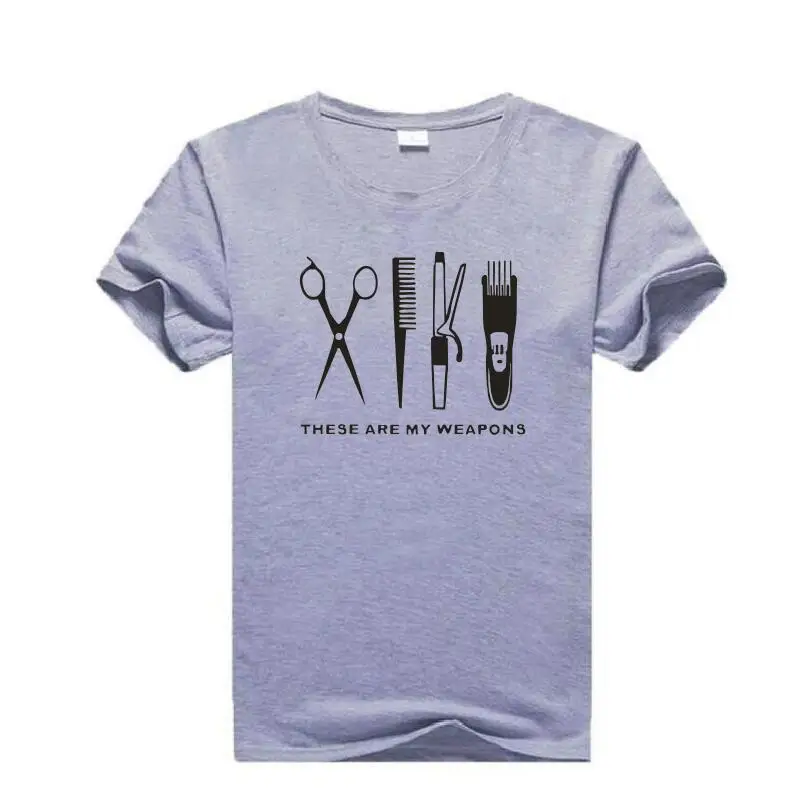 Women Tshirt Hipster Hairdresser Weapon Print Shirt Tee Femme Short Sleeve Scissors Funny Harajuku T Tops | Женская одежда