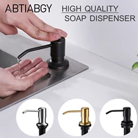 kitchen detergent dispenser 500ml stainless steel sink dispenser bathroom soap dispenser gold orb nickel black modern soap pump