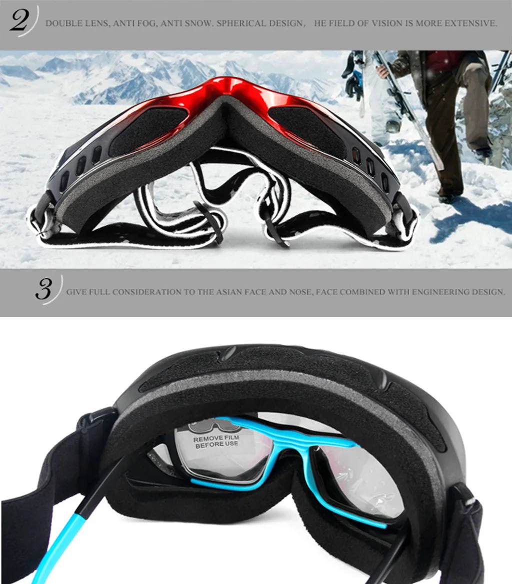 

Men And Women Ski Goggles Anti-Fog Double Anti-Fog Adult Eyewears Fashion anti-UV Winter Sports Equipment For Skiing cycling Etc