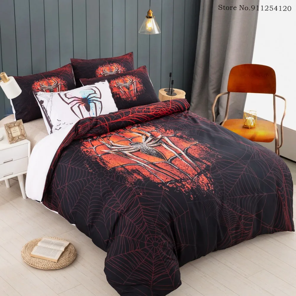 Комплект постельного белья с большим Пауком роскошный пододеяльник рисунком