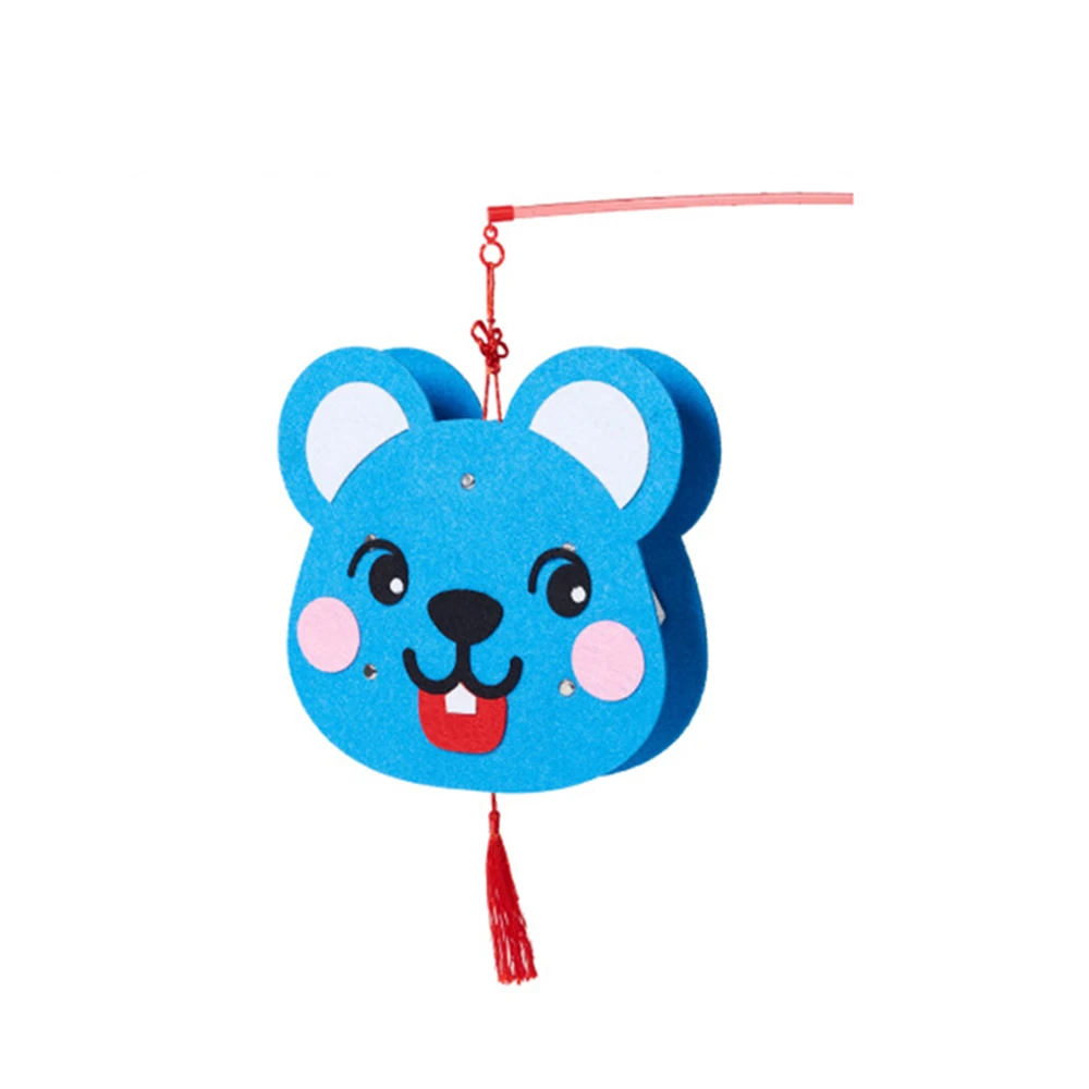 A4 DIY CartoonPaper фонарь китайский год светодиодный украшения для фонарей войлочные украшения для детей Рождественский Декор Висячие двери детский подарок - Цвет: A4