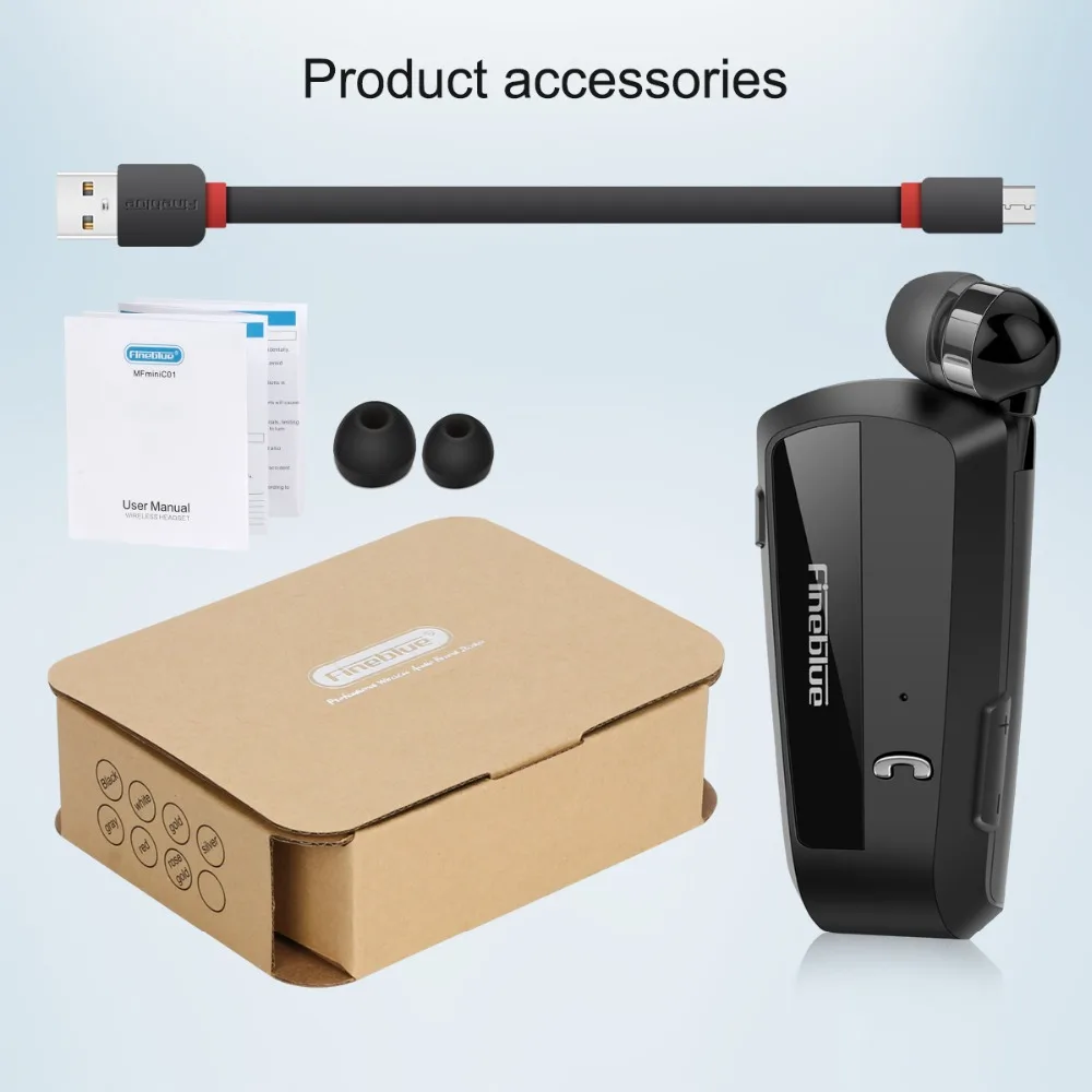 Fineblue F990 10 шт. Беспроводная бизнес Bluetooth гарнитура спортивный драйвер наушники телескопические клип на стерео вкладыши вибрации класса люкс