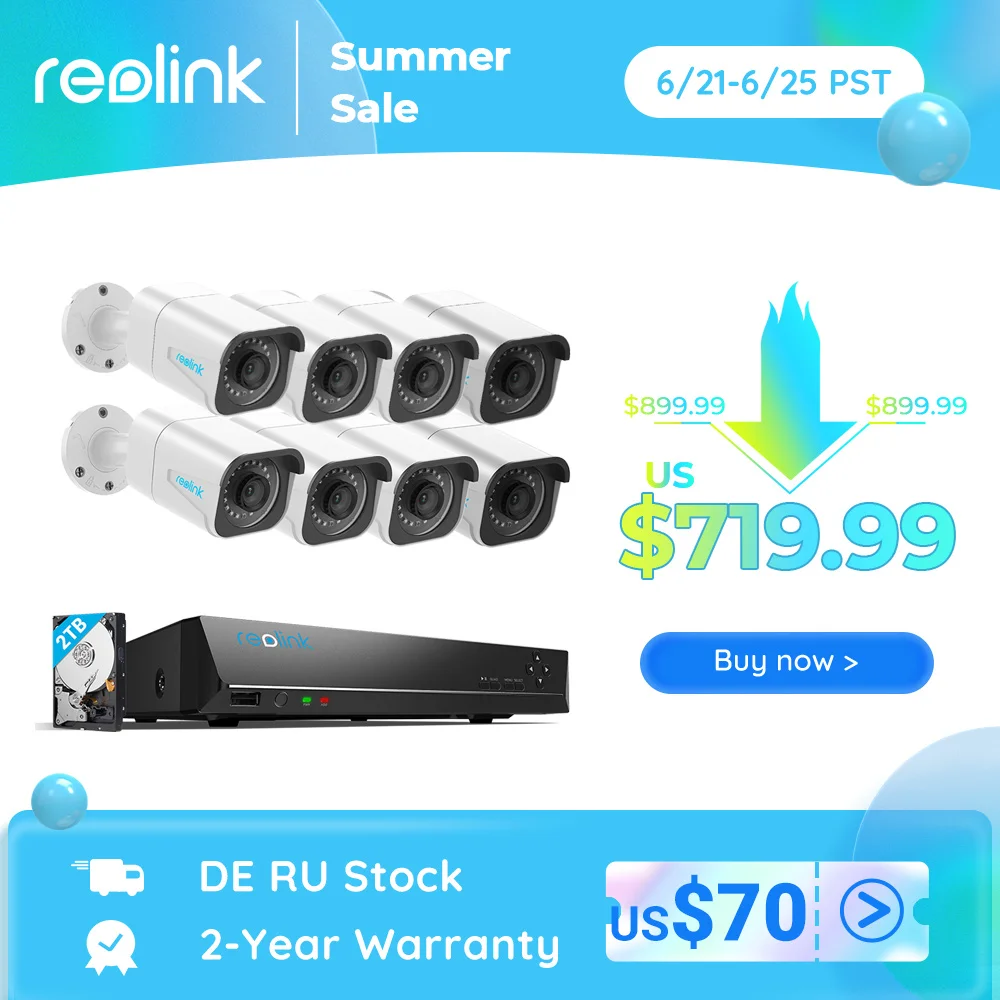 Система видеонаблюдения Reolink 8 Мп 4K Ultra HD 16 каналов|Система наблюдения| |