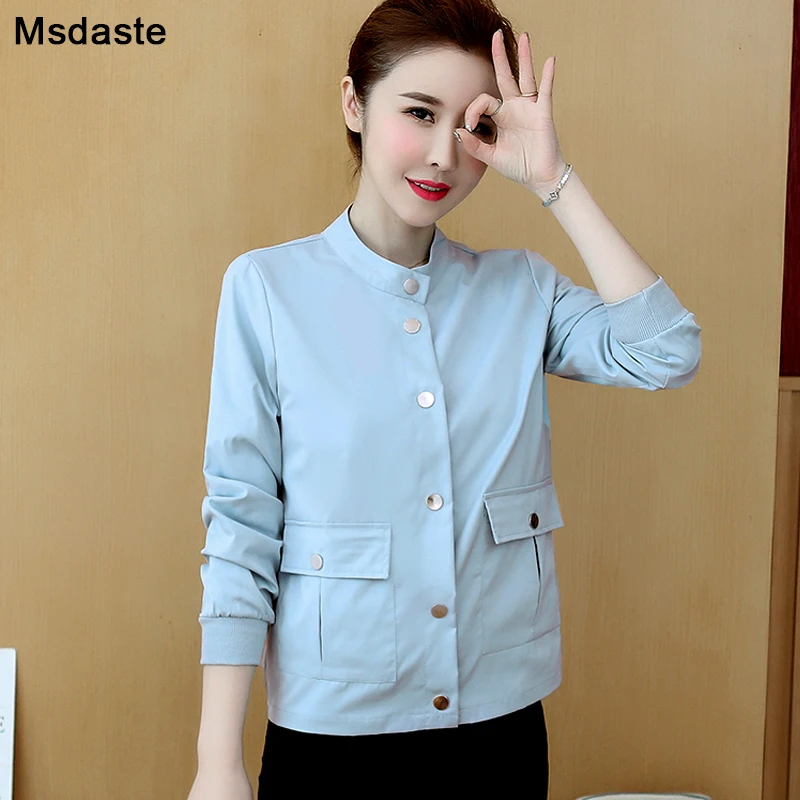 

Пальто и куртки женские, весна 2019, Повседневная Женская куртка S ~ XXL, яркие цвета, топы, Chaqueta Mujer, повседневное пальто с длинным рукавом для жен...