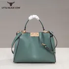 Элегантная женская деловая сумка-тоут, винтажные ранцы из спилка и воловьей кожи, модные сумки через плечо в офисном стиле