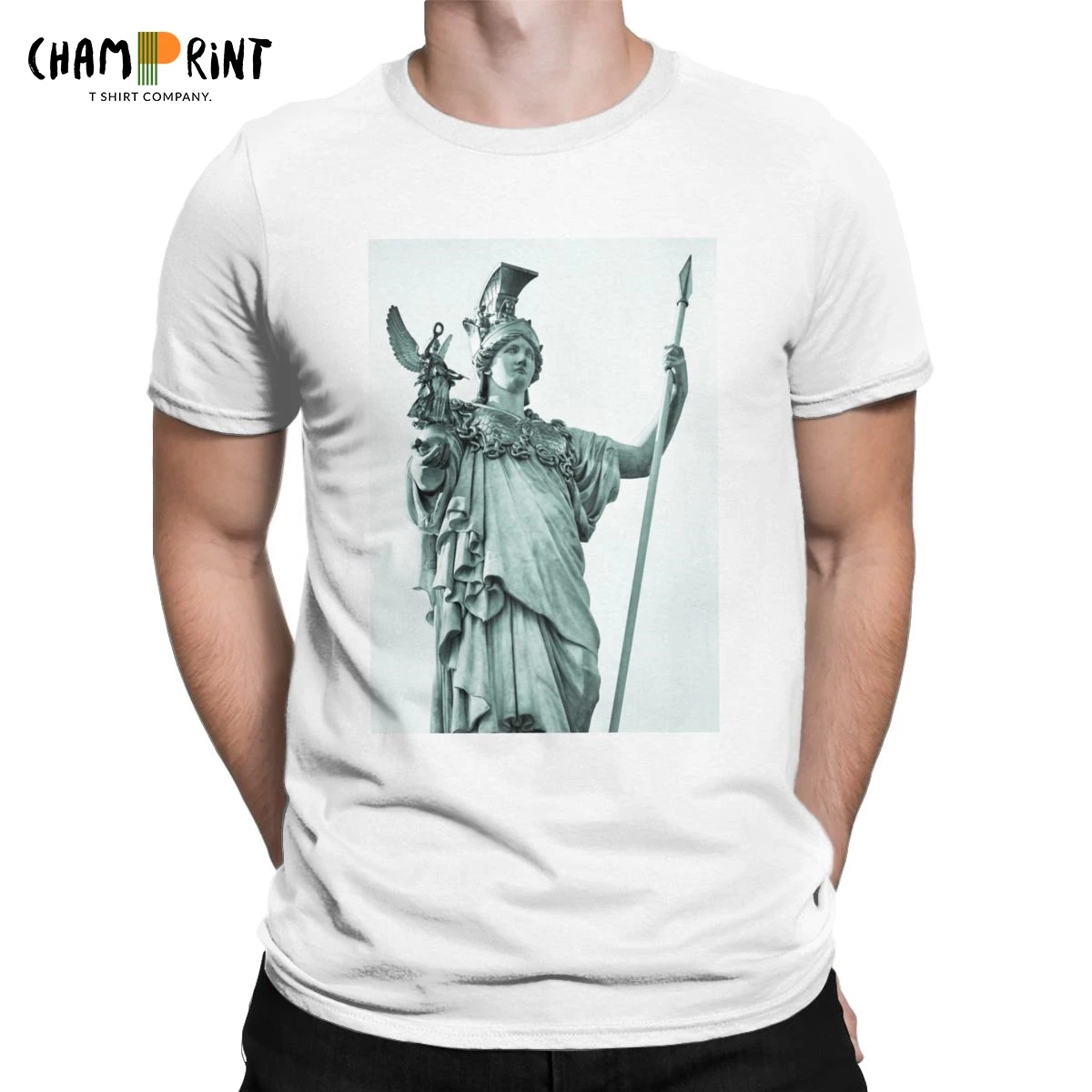 Футболка мужская с круглым вырезом и коротким рукавом из хлопка | Мужская одежда