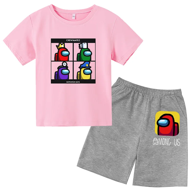 

Children's clothing summer new brand children's personality short-sleeved suit 1-4 years old T-shirt boys and girls suit