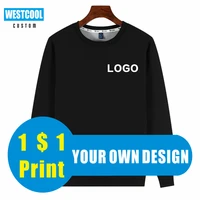 6 colors long sleeve sweatshirts embroidery super soft cashmere hoodies round neck custom autumn and winter westcool