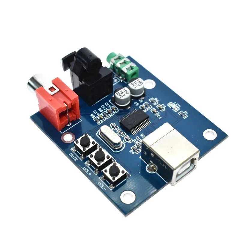 USB вход коаксиальный Оптическое волокно HIFI звуковая карта декодер PCM2704USB DAC 5 в