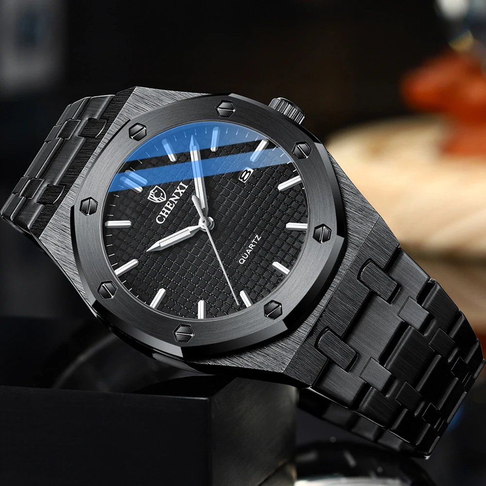 

CHENXI Luxury Brand Men Business Watches Stainless Steel Waterproof Luminous Wrist Watch New Quartz Men Watch Relogio Masculino
