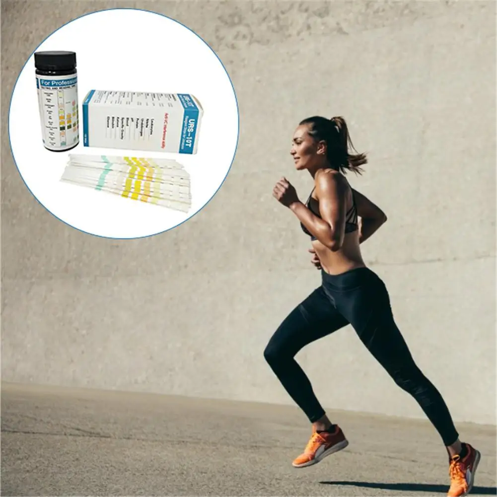 100 полосок флуоресцентные полоски для анализа мочи 10 лампочек тест-полоски