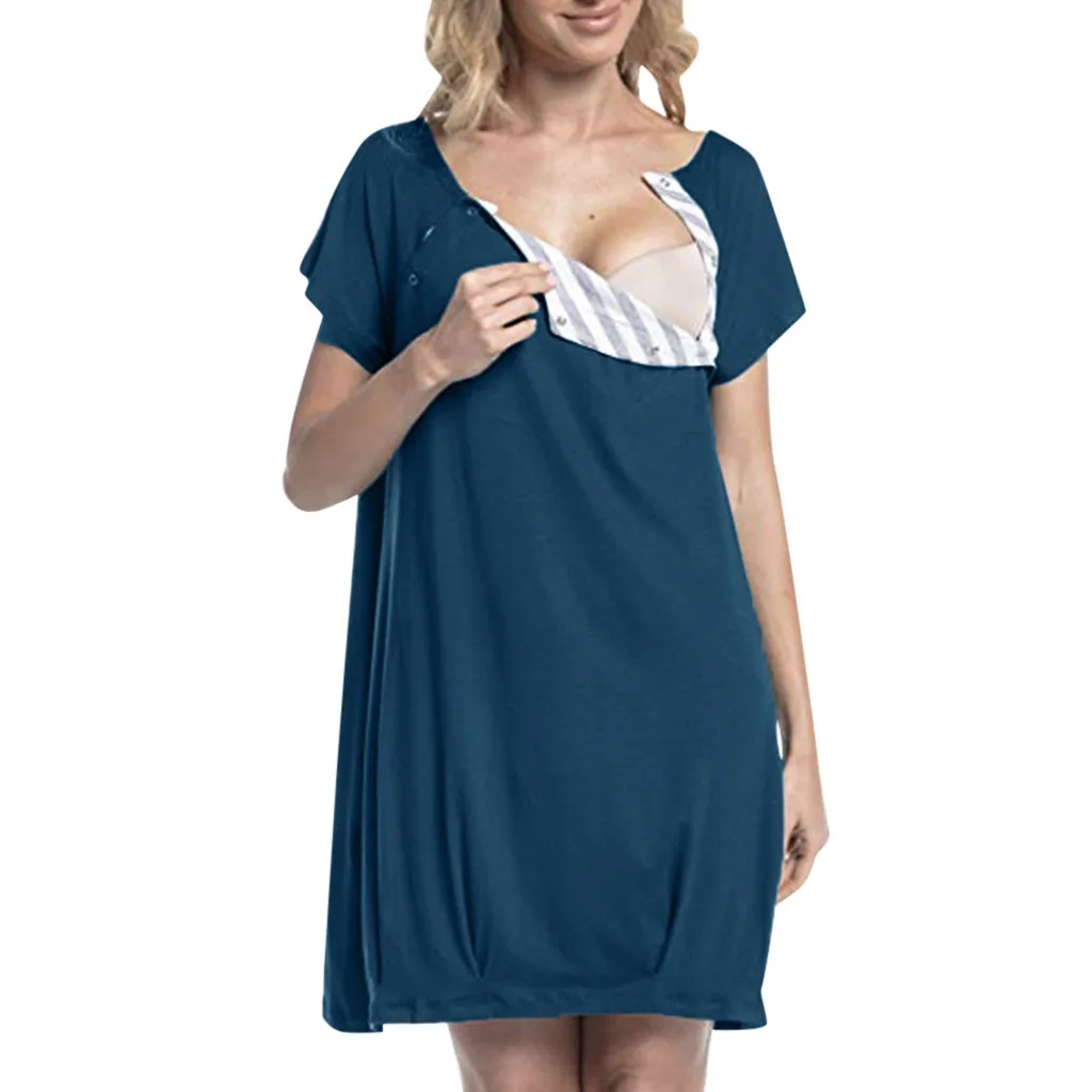 Women Pregnant Solid color Strappy Vest Nursing Tops Loose T Shirt for Feeding Maternity Pregnancy Clothes Breastfeedi |