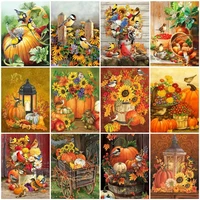 diamond painting embroidery for adults pastoral sunflower pumpkin home room decor paint 5d diy full drill handmade festival gift