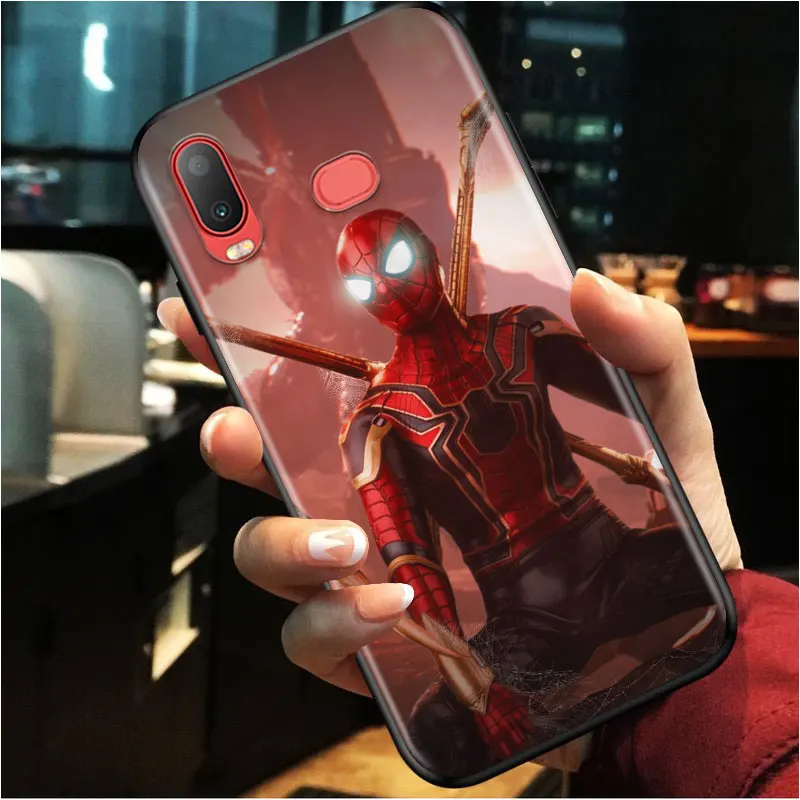 

Marvel Iron spider man for Samsung A3 A5 A6 A7 A8 A9 A6S A750 A8S 2016 2017 2018 Star Plus TPU Black Phone Case
