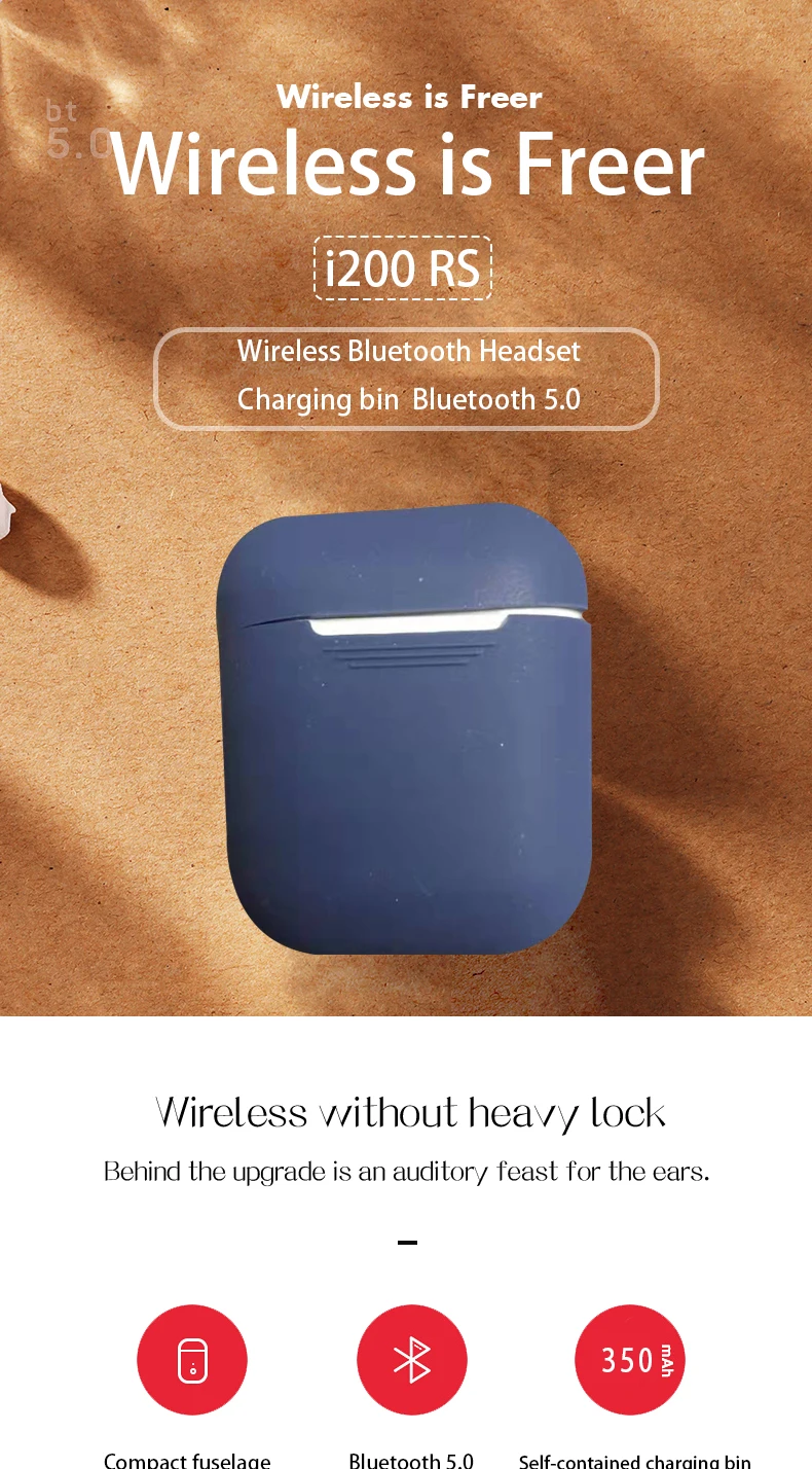 Istoreshop последние i200RS tws 1:1 Беспроводная bluetooth-гарнитура Realtek чип для iPhone и Android i10/i12/i20/i80/i100/i200/i1000