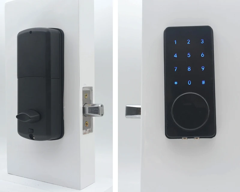 Черный Jcsmarts дома Cerradura Electronica электронный дверной замок Bluetooth Serrure de Porte с цифровой клавиатурой - Цвет: Черный
