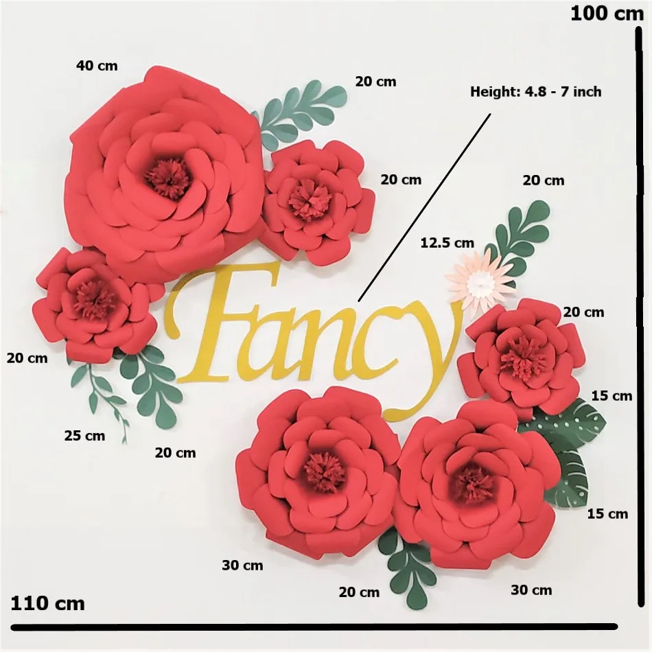 Набор для детской комнаты сделай сам бумажные цветы листья настенное украшение