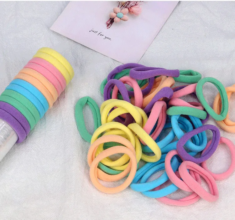 50 шт. Однотонные резинки для волос в Корейском стиле |