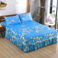 1 piece of bed skirt single piece of three layered bedspread bilateral bed skirt four seasons universal bedding double 1 5 m