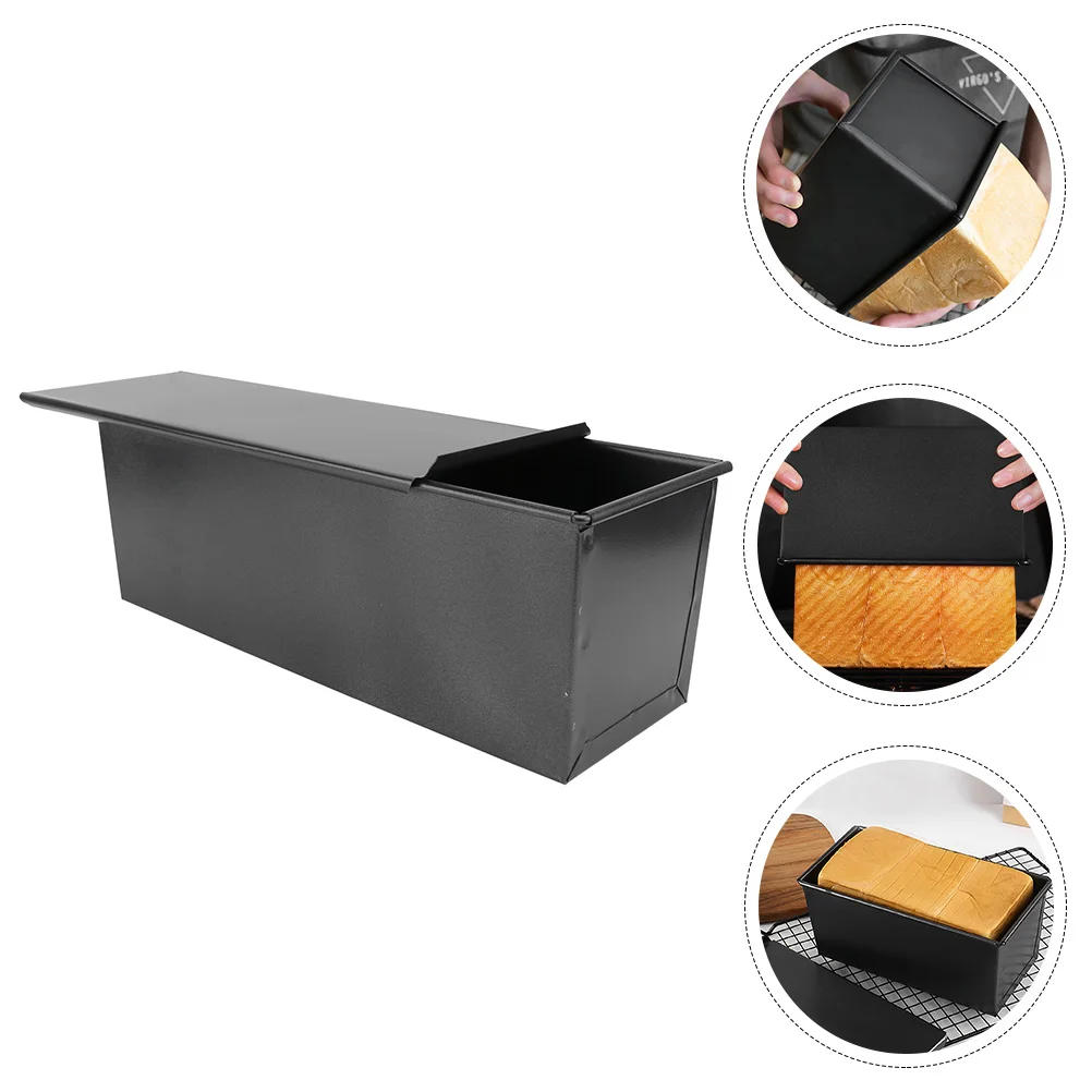 

1Pc Baking Mould with Lid Iron Non-stick Toast Baking Mold Home Kitchen Baking