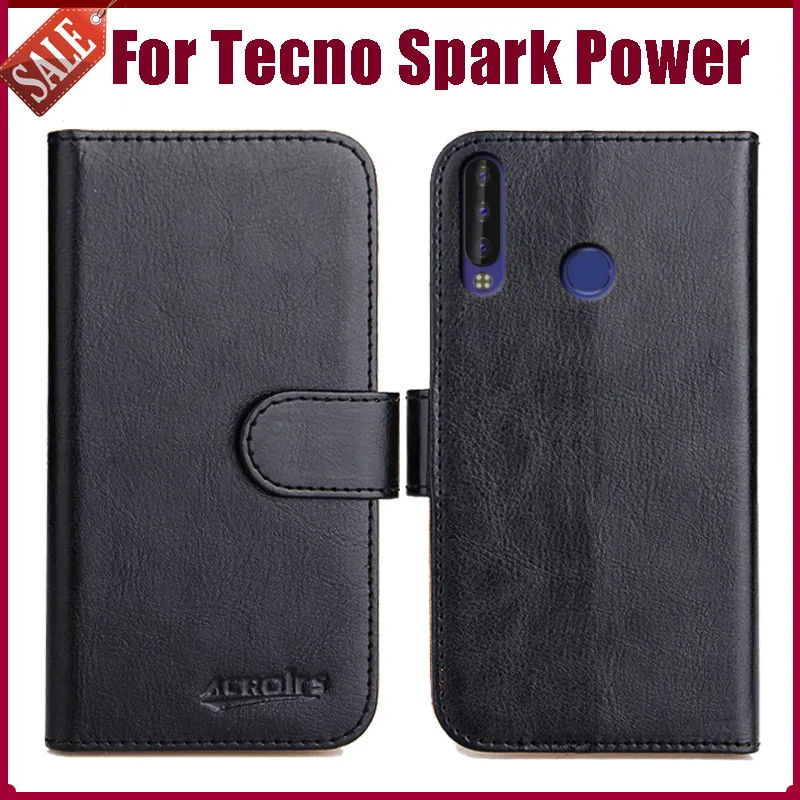 Горячее предложение! Распродажа! Tecno Spark power чехол 6 35 &quot6 цветов Флип мягкие