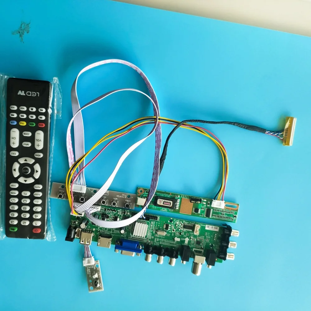 

Kit For LP171WX2-A4K8 Digital HDMI DVB-C DVB-T 1 CCFL LCD Panel Controller board remote 30pin 1440X900 TV VGA USB AV 17.1"