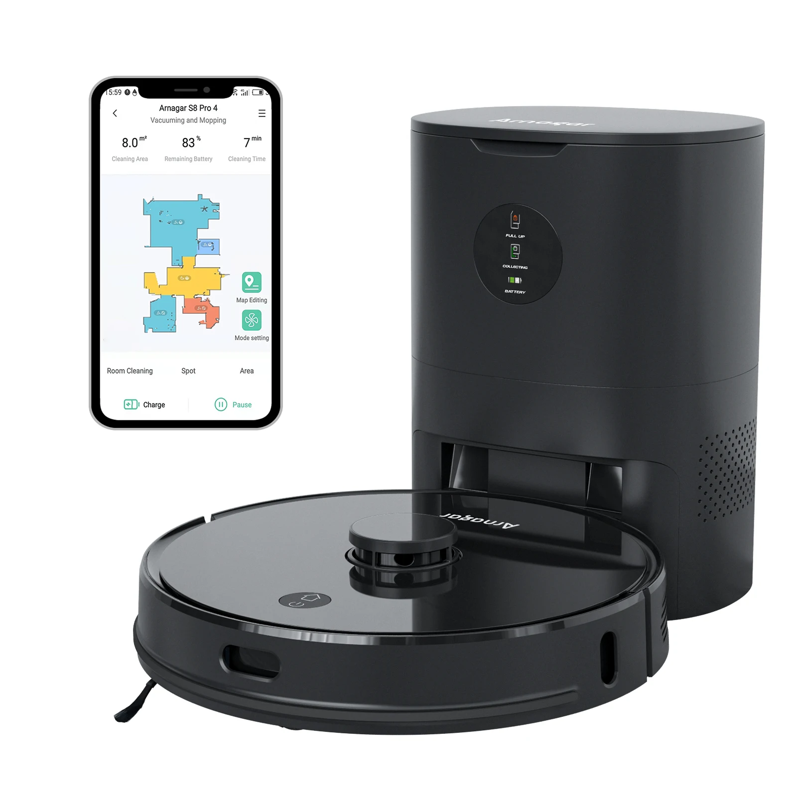 Робот пылесос с функцией сухой и влажной уборки 2700 Па|Пылесосы| |