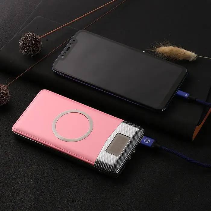 Беспроводное быстрое зарядное устройство power Bank 20000 мАч портативный светодиодный цифровой дисплей внешний аккумулятор для iphone X 8 Xiaomi LG